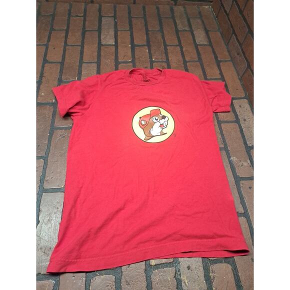 Buc-ees - Sz Small -Bucky The Beaver Red Graphic Buce Tshirt Shirt - Picture 1 of 3